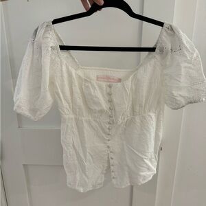 White button up baby-doll top by Flag & Anthem x Kittenish